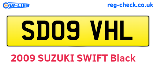 SD09VHL are the vehicle registration plates.