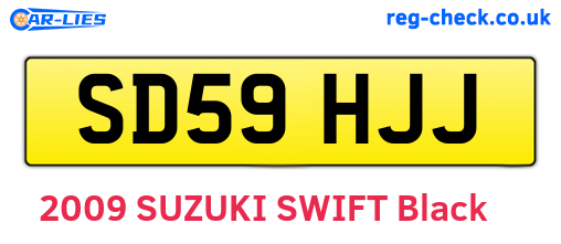 SD59HJJ are the vehicle registration plates.
