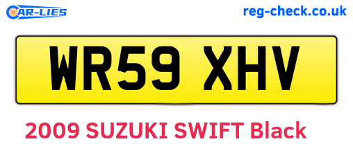 WR59XHV are the vehicle registration plates.
