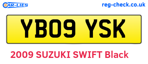 YB09YSK are the vehicle registration plates.