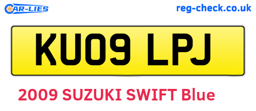 KU09LPJ are the vehicle registration plates.