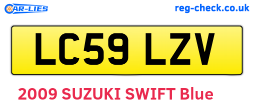 LC59LZV are the vehicle registration plates.