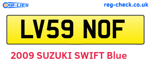 LV59NOF are the vehicle registration plates.