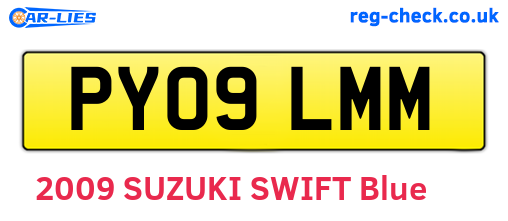 PY09LMM are the vehicle registration plates.