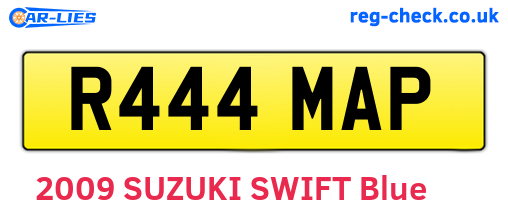 R444MAP are the vehicle registration plates.