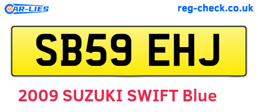 SB59EHJ are the vehicle registration plates.