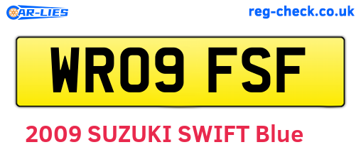 WR09FSF are the vehicle registration plates.