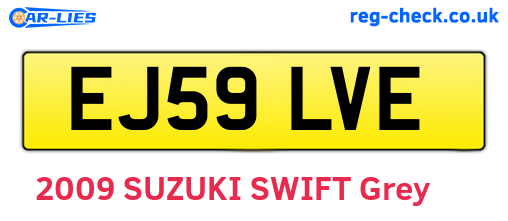 EJ59LVE are the vehicle registration plates.