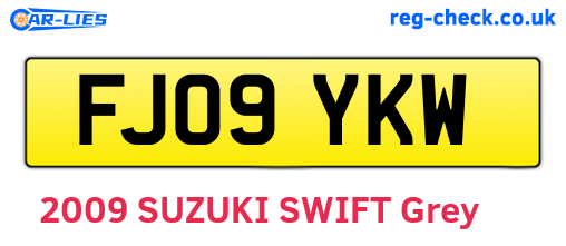 FJ09YKW are the vehicle registration plates.