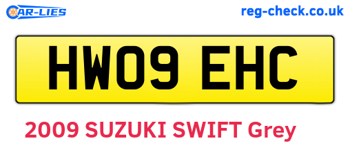 HW09EHC are the vehicle registration plates.