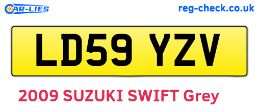 LD59YZV are the vehicle registration plates.