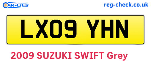 LX09YHN are the vehicle registration plates.