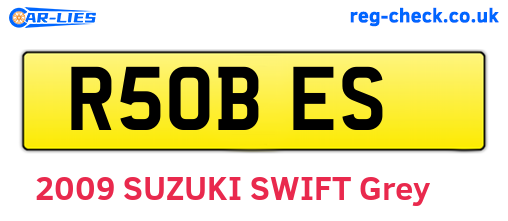 R50BES are the vehicle registration plates.