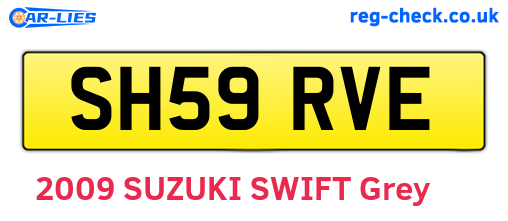 SH59RVE are the vehicle registration plates.