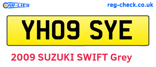 YH09SYE are the vehicle registration plates.