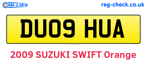 DU09HUA are the vehicle registration plates.