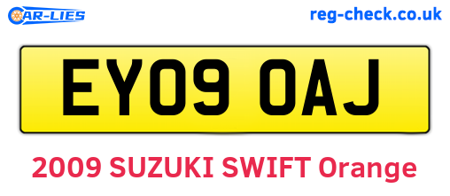 EY09OAJ are the vehicle registration plates.