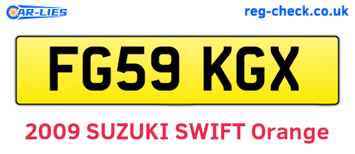 FG59KGX are the vehicle registration plates.