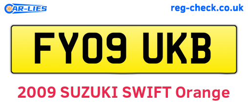 FY09UKB are the vehicle registration plates.