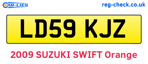 LD59KJZ are the vehicle registration plates.