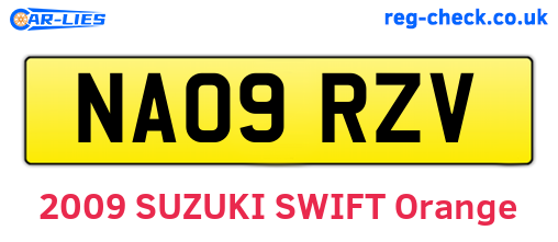 NA09RZV are the vehicle registration plates.