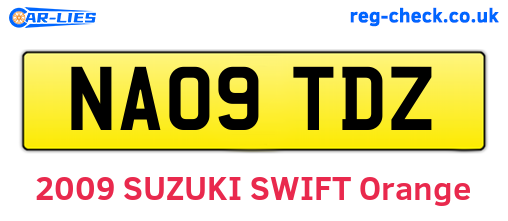NA09TDZ are the vehicle registration plates.
