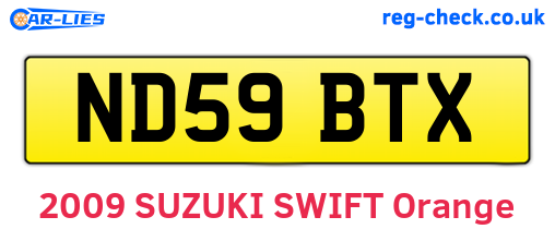 ND59BTX are the vehicle registration plates.
