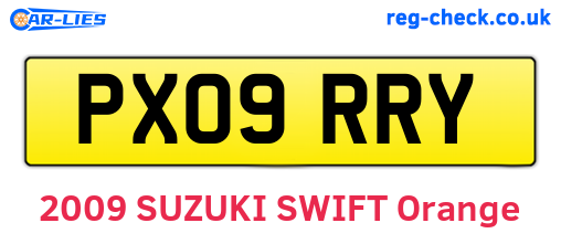 PX09RRY are the vehicle registration plates.