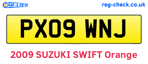 PX09WNJ are the vehicle registration plates.