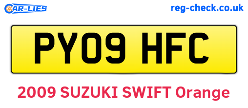 PY09HFC are the vehicle registration plates.