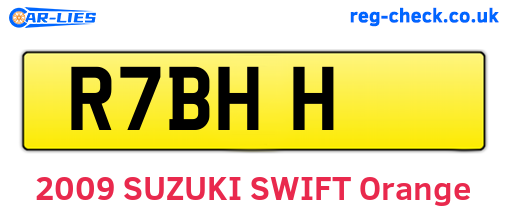 R7BHH are the vehicle registration plates.