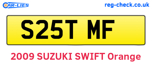 S25TMF are the vehicle registration plates.