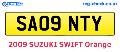 SA09NTY are the vehicle registration plates.