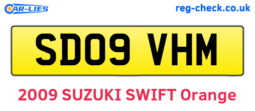 SD09VHM are the vehicle registration plates.