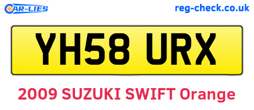 YH58URX are the vehicle registration plates.