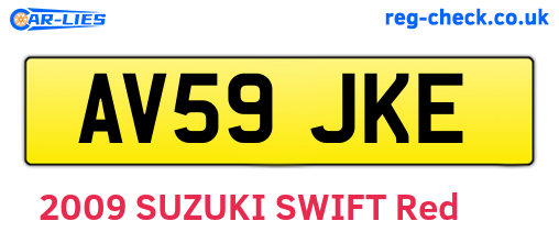 AV59JKE are the vehicle registration plates.