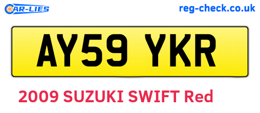 AY59YKR are the vehicle registration plates.