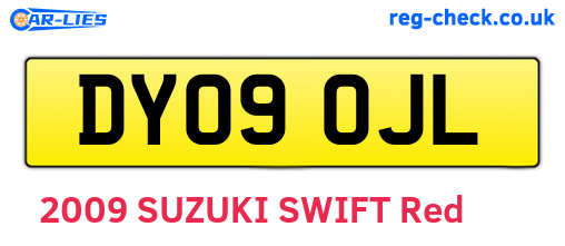 DY09OJL are the vehicle registration plates.
