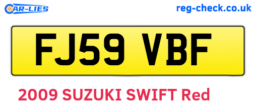 FJ59VBF are the vehicle registration plates.