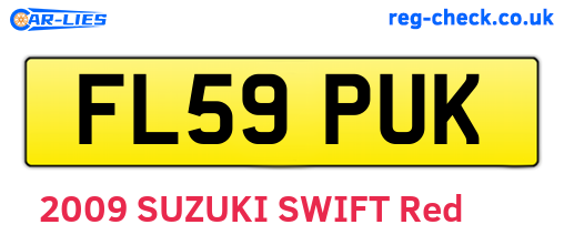 FL59PUK are the vehicle registration plates.