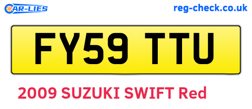 FY59TTU are the vehicle registration plates.