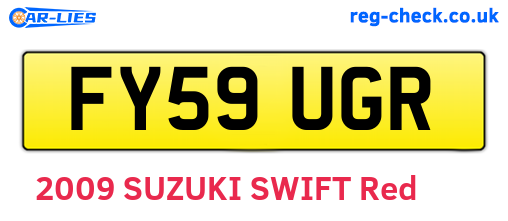 FY59UGR are the vehicle registration plates.