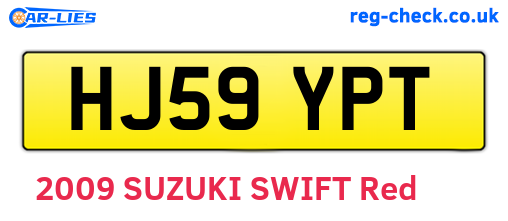 HJ59YPT are the vehicle registration plates.