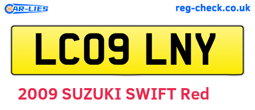 LC09LNY are the vehicle registration plates.
