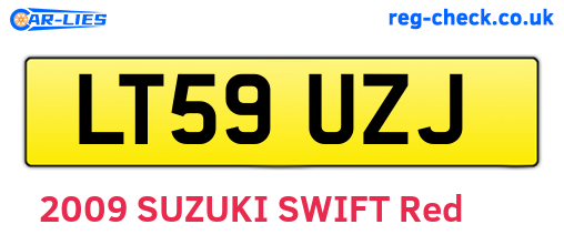 LT59UZJ are the vehicle registration plates.