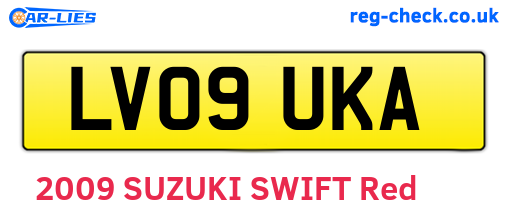 LV09UKA are the vehicle registration plates.