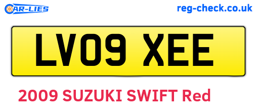 LV09XEE are the vehicle registration plates.