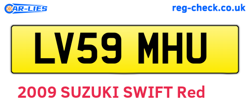 LV59MHU are the vehicle registration plates.