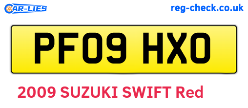 PF09HXO are the vehicle registration plates.