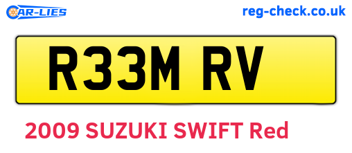 R33MRV are the vehicle registration plates.